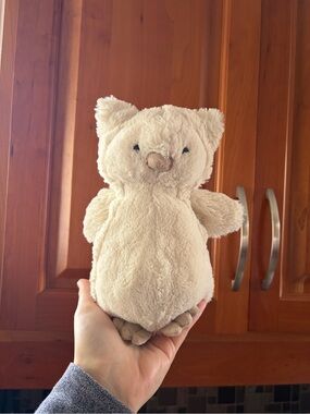 Retired Jellycat | Bashful Owl Plush Stuffed Animal | Cream White